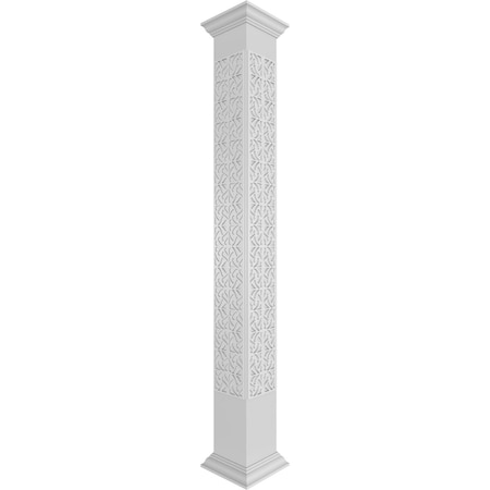 Craftsman Classic Square Non-Tapered Paisley Fretwork Column W/ Crown Capital & Crown Base